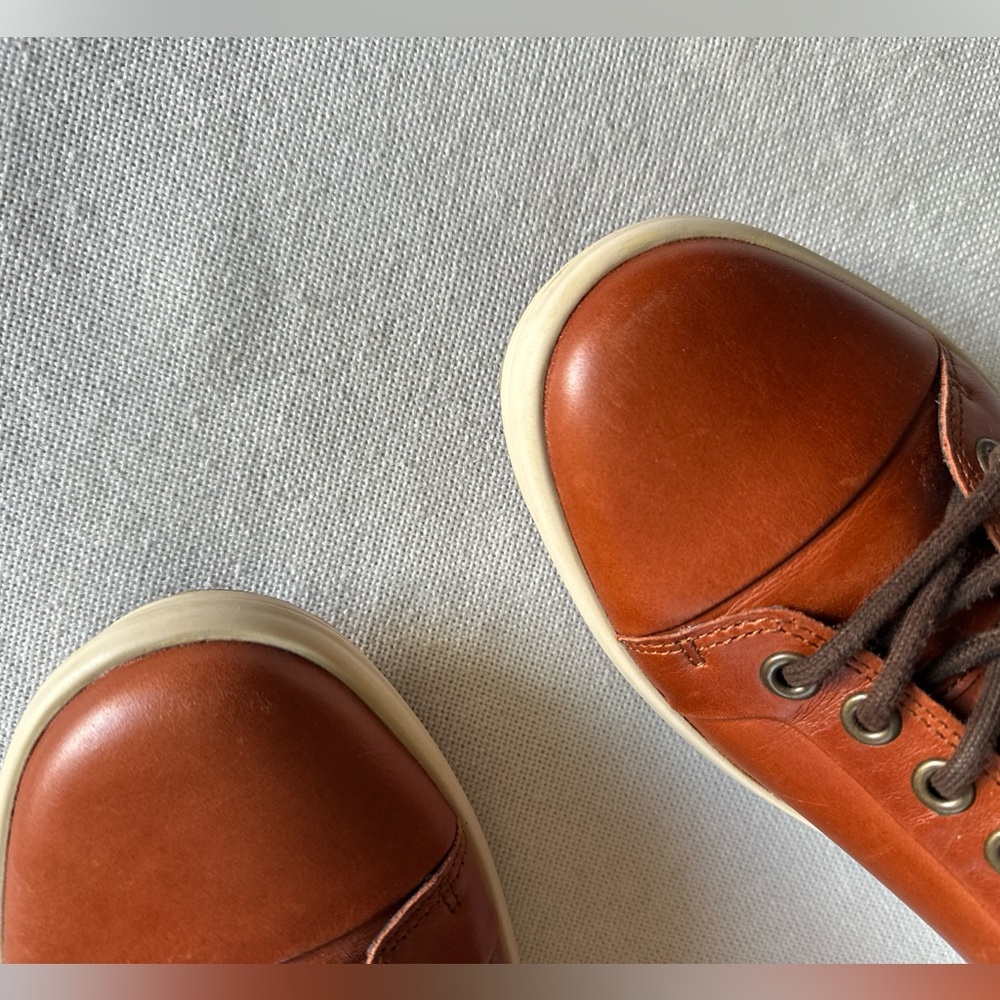 NWT ECCO Soft 7 Cognac Leather Sneakers | Women’s 39 (8-8 1/2) - Picture 8 of 10